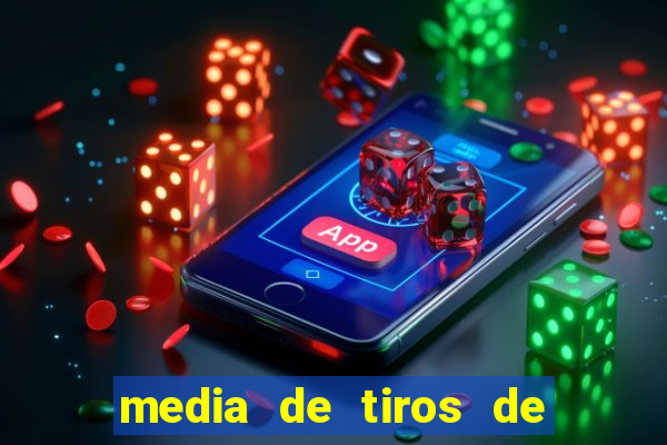 media de tiros de meta por jogo